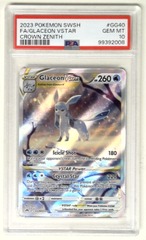 V1571: 2023: Glaceon Vstar: GG40/GG70: SWSH: PSA: 10: GEM MT: 99392008